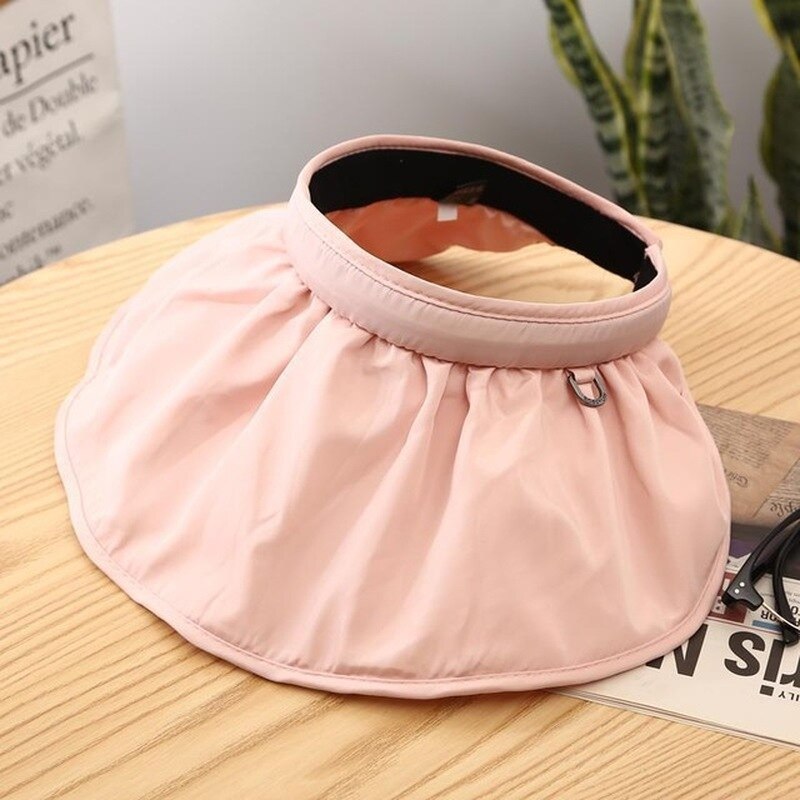 Strand Sport Cap Shell Zonnehoed Meisje Cap Toerisme Strand Sport Outdoor Cap Korea Populaire Opvouwbare Vrouwelijke Cap: Pink