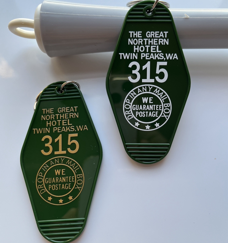 THE GREAT NORTHERN HOTEL TWIN PEAKS 315 KeyChain Keyring Tag Key Chains TV Show The Office Fans Funny Accessory