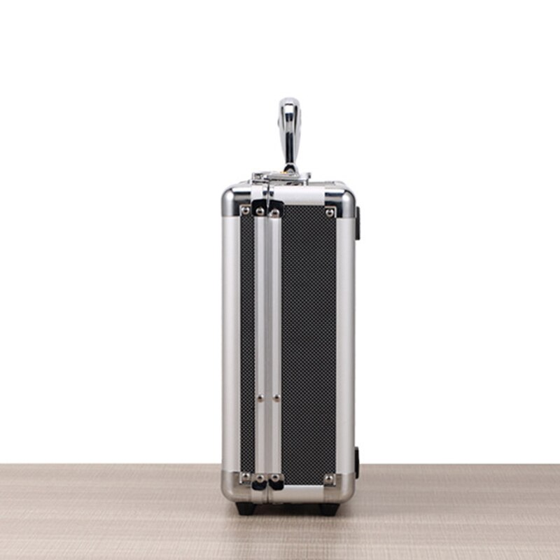 Toolbox Portable Aluminum Tool Box Instrument Box Safety Storage Case Instrument Box Suitcase with Sponge 330x240x100mm