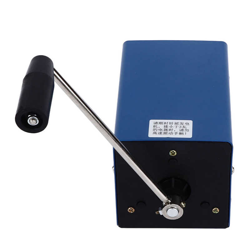 Generador de manivela para exteriores, dinamotor de emergencia para exteriores, carga de ordenador, teléfono USB, 3V/5V/6V/9V/12V/15V