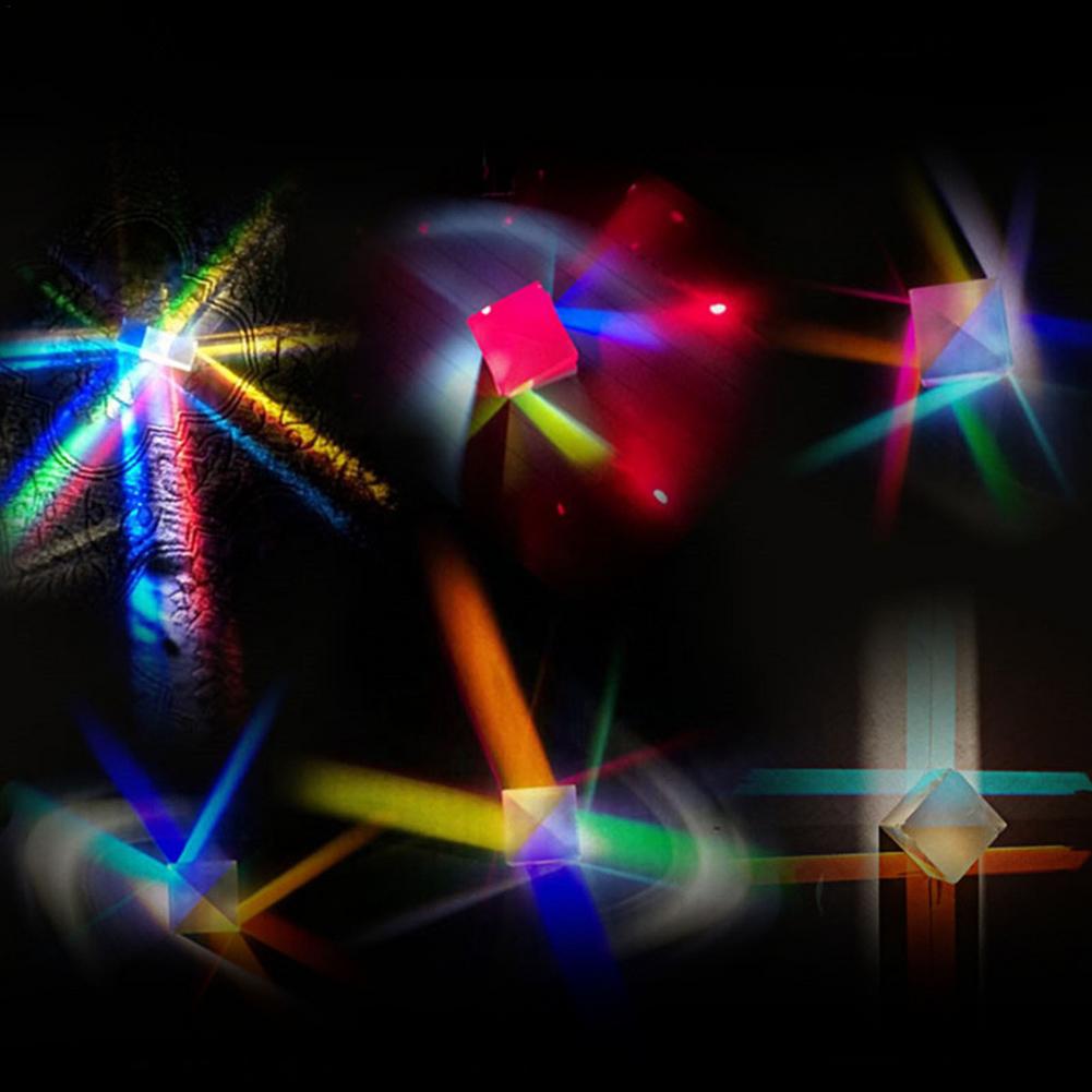 Prisme à Six faces à lumière vive, Cube prisme diviseur de faisceau de vitrail outil d'expérimentation optique