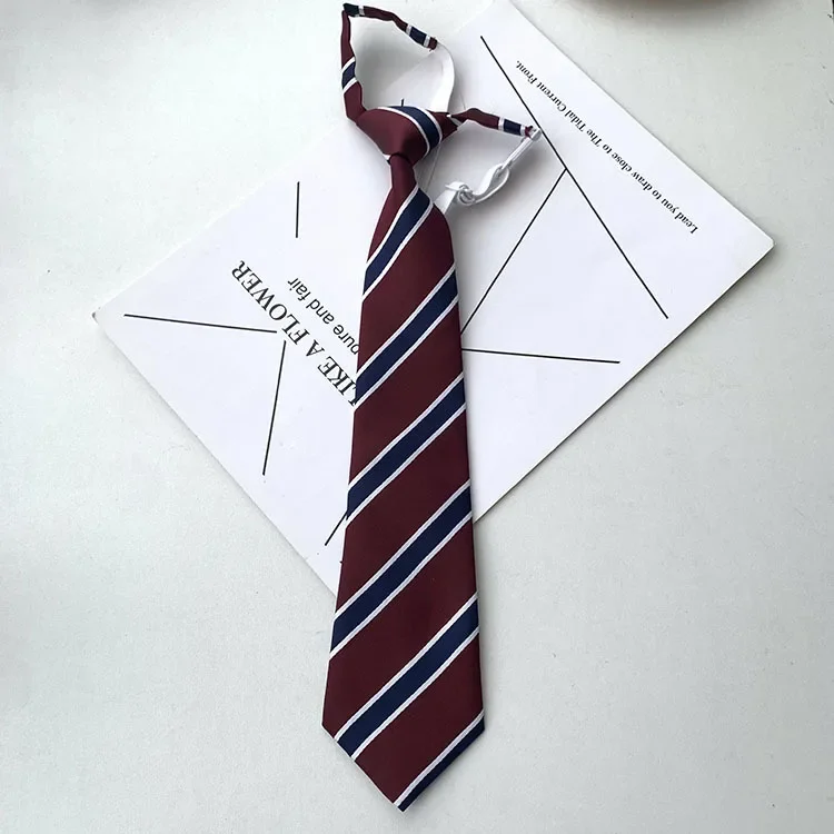 Corbata japonesa JK, accesorios de ropa femenina, pajarita decorativa para uniforme de estudiante, corbatas de rayas rojas de estilo universitario para niñas: Negro