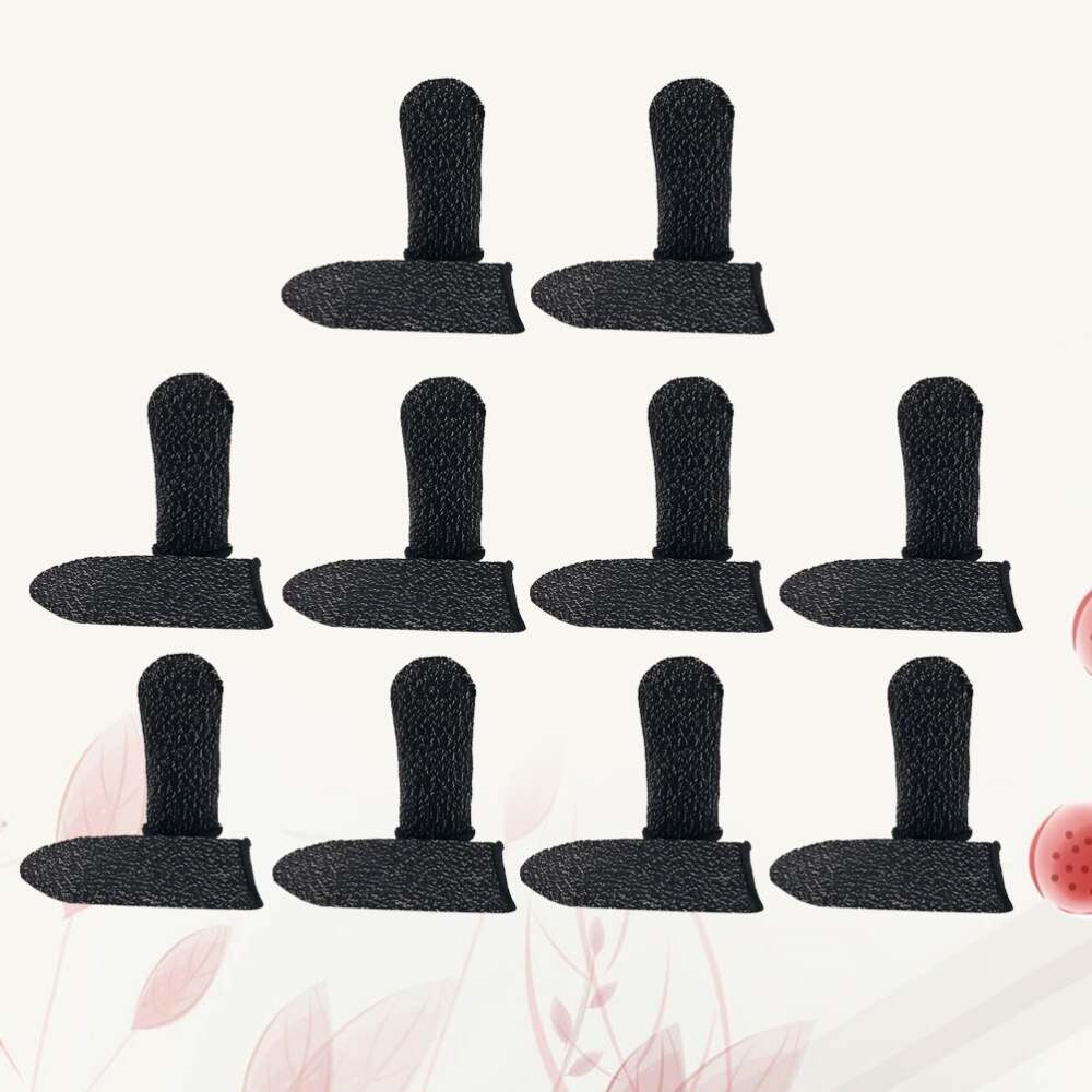 10 Pcs Praktische Vinger Mouw Screen Touch Ademend Spel Vinger Cover Elastische Vingercondoom Anti-Zweet Duim Vingers Protec
