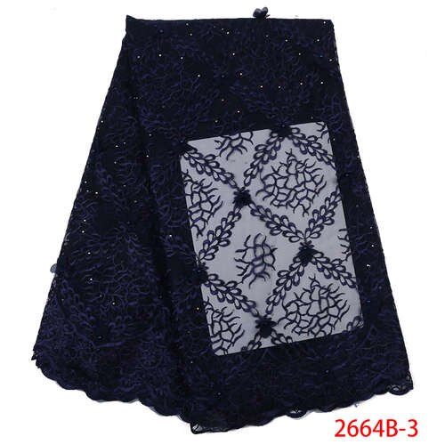 Afrikansk blonde stof 3d blomster blonde stof smuk applikation broderi med sten til kjoler  ks2664b-1: 2664b 3