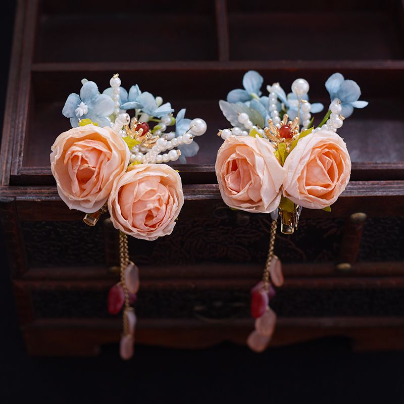 Luxus Haar Zubehör für Frauen Jahrgang Blume Haarnadel Hanfu Hairgrip
