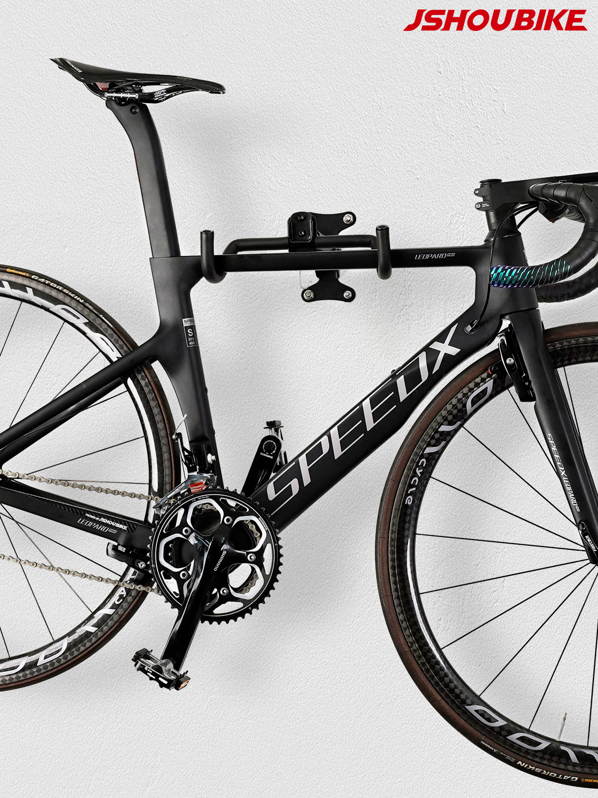JSHOU Fahrrad Wandhalterung für Garage, Fahrradträger, verstellbarer KleiderbüGel, Aufbewahrung, Fahrradgarage, Zuhause, horizontaler Fahrradhaken, Fahrradhalter, MTB/Rennrad