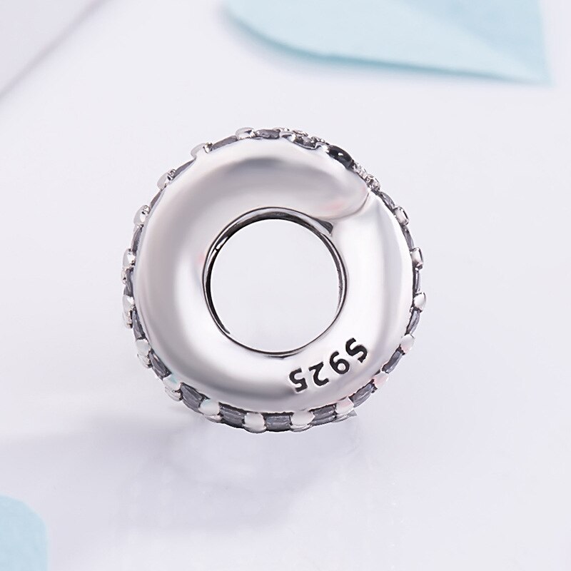 925 echte, funkelnde schlangenanhänger aus sterlingsilber mit klaren zirkonia- und schwarzen kristallen passen auf originale damen-armbänder und -halsketten zum selbermachen.