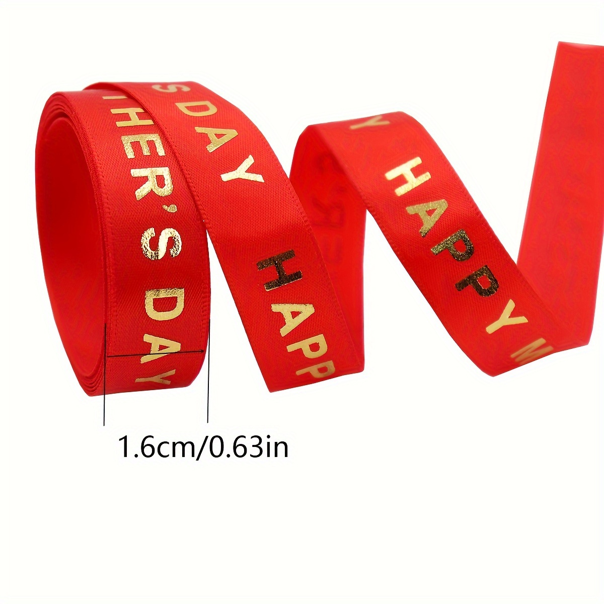 Ancho: Cinta acanalada de 16 mm con letras impresas de una sola cara "Feliz día de la madre", cinta decorativa para de embalaje de para el día de la madre: Zinc envejecido
