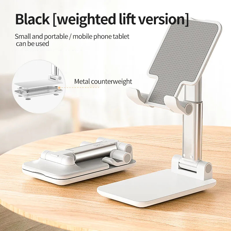 Bureau mobiele telefoon houder standaard voor IPhone IPad Xiaomi verstelbare desktop tablet houder universele tafel mobiele telefoon standaard: WHITE