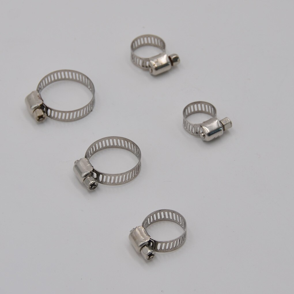 50PCS/Set Multi Size Stainless Steel Hoop Clamp Hose Clamp Automotive Pipes Clip Fixed Tool