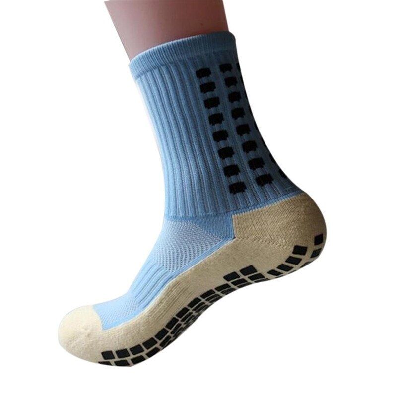 Calcetines antideslizantes de fútbol para hombre, medias de algodón para deportes nuevos, del mismo tipo que el Trusox: sky blue