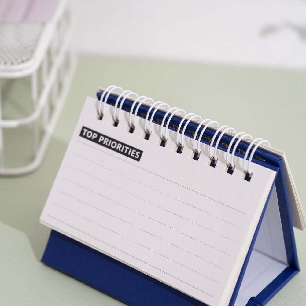 Calendario da tavolo 2025 Calendario da tavolo pieghevole triangolare superiore bobina pianificatore Organizzatore annuale per casa ufficio Regali di Capodanno 2025