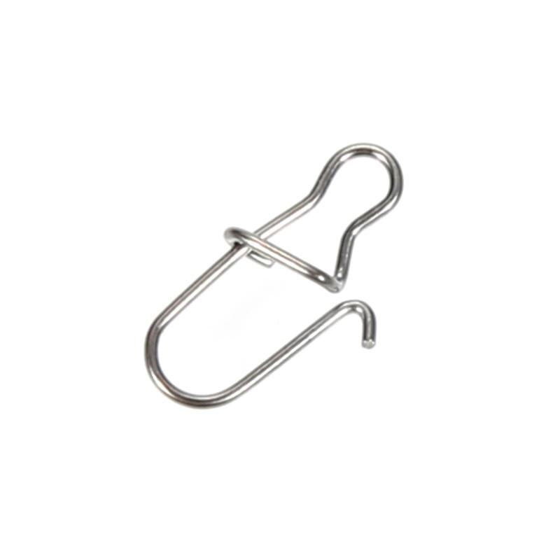 Safety Snap Swivel Solid Rings 50Pcs Safety Snaps Fishing Hooks Connector Stainless Steel Pin Snap Hook Lock Solid Rings