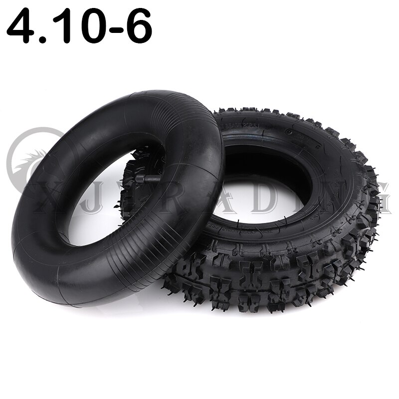 Neumático de tubo interno exterior, adecuado para Atv Go Kart Mini Quad 47cc 49cc moto de nieve, 4,10-6