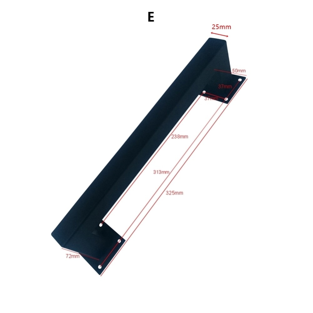 Heavy Duty Handmade Barn Door pull Handle Flush Square Black Steel hardware for interior wooden doors