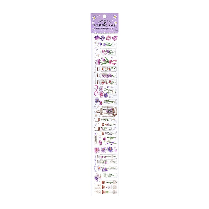 Cintas decorativas Washi para manualidades, bonitas cintas decorativas japonesas grabables, cinta de flores naturales para verano y otoño, manualidades, manualidades, planificador de álbumes de recortes