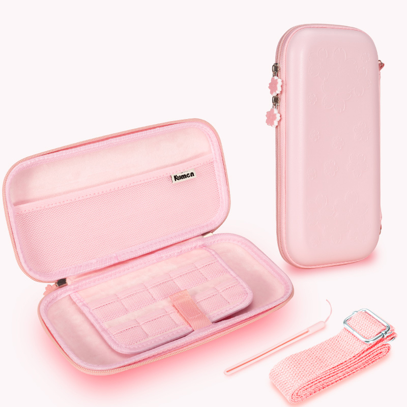 Für Nintendo Schalter/Lite Sakura Carring Tasche Schutz Nette Reise TPU Beutel Wasserdicht Spiel Zubehör Mit Thumbgrip: schalten Rosa