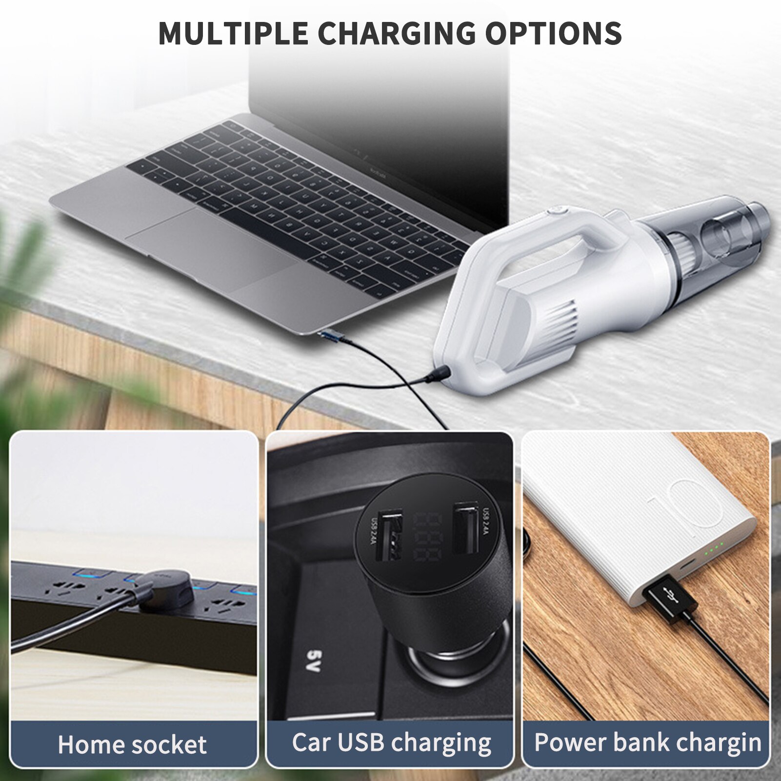 Wireless Car Vacuum Cleaner 12KPa Powerful Suction Household Small Wet and Dry High-powered 120W Handheld Vacuum Cleaner