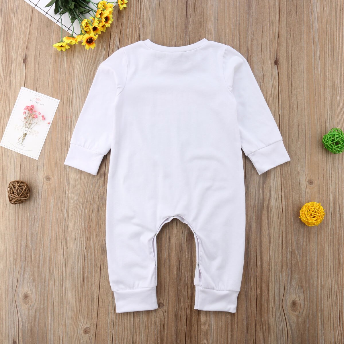Brand Xmas Peuter Baby Meisjes Jongens Romper Lange Mouw Brief Afdrukken Witte Katoen Jumpsuits Santa Playsuit Outfit 0 -18 m