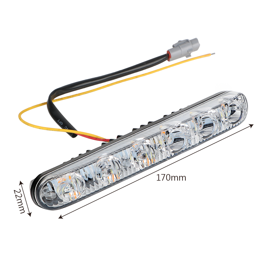 1 paire universelle lumière du jour style de voiture étanche DRL voiture diurne lumière LED clignotants indicateurs Auto feux de jour
