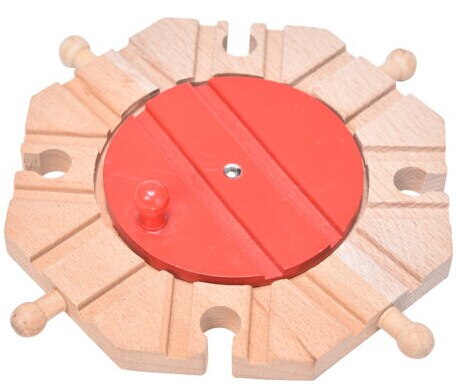 1PCS Miniatur Holz zug Schalter Track gesetzt Runden Plattenspieler Pädagogisches Spielzeug Jungen/Kinder Spielzeug fit Thomas und Brio