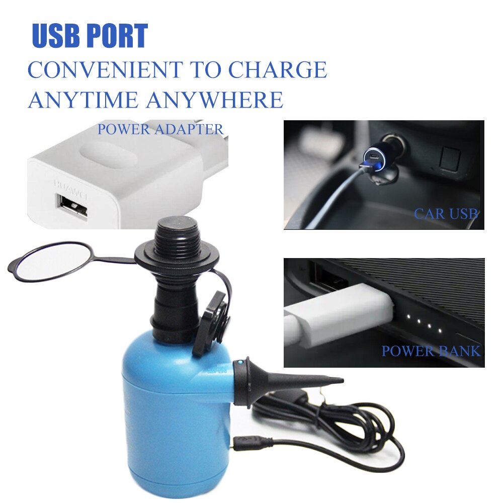 Portable USB Electric Air Pump Air Mattress Boat Sofa Auto Air Inflatable Pump for Car Camping Inflator