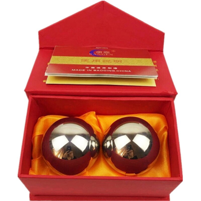 Massief/holle baoding bal handballs hand revalidatie middelbare leeftijd gezonde bal zintuiglijke hand oefening 2pcs