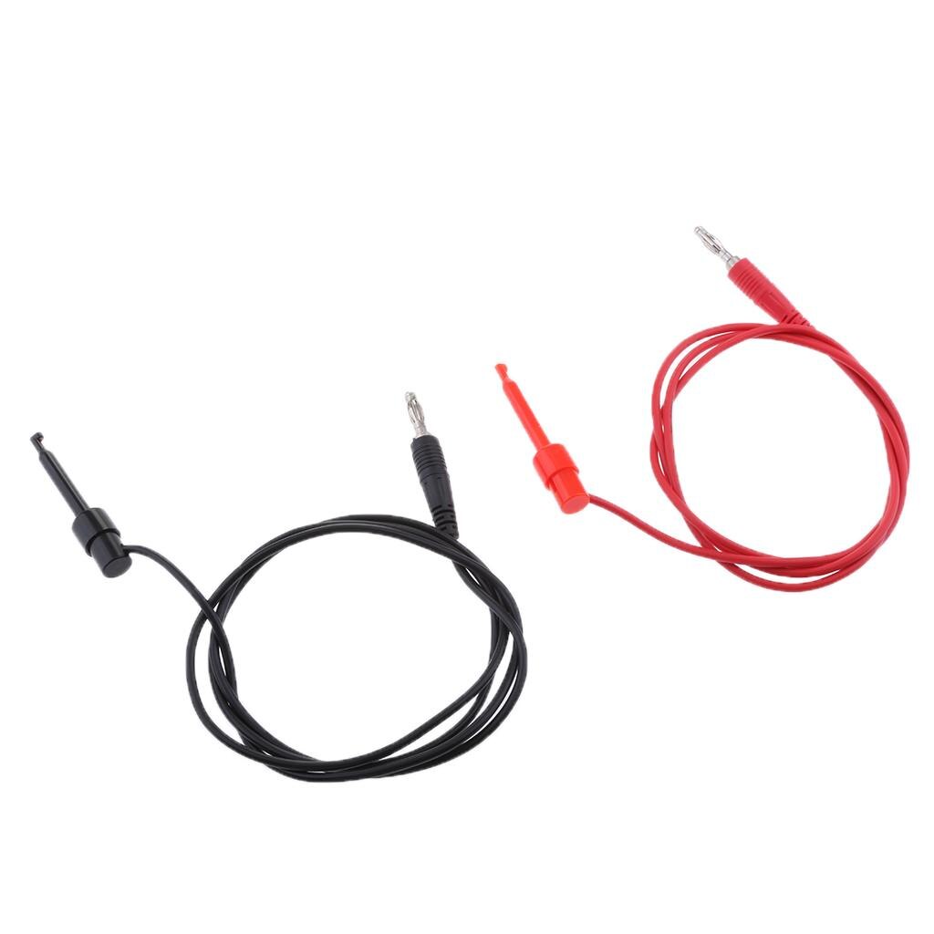 Multimeter Wire Clip Electronic Test Probe Grabber Connector Banana Plug to Test Hook Clip Connector Cable Probe Alligato