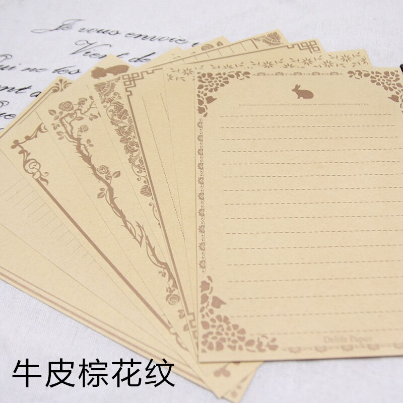 Hethrone 8 fogli di alto-fine Vintage ▾ Stile di Scrittura di Carta di Festa di nozze lettera di invito carta Cultura di Immagazzinaggio Della Cancelleria di Carta G: 2pcsyellow