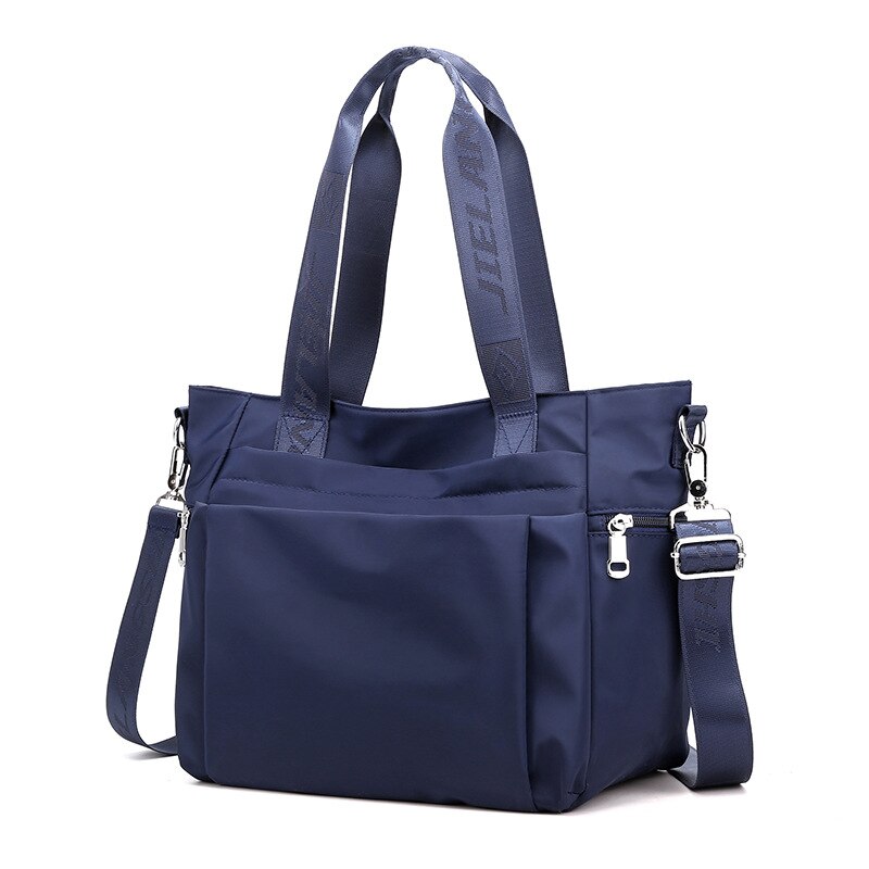 Borsa in Nylon impermeabile borse per Laptop grandi da donna borsa a tracolla borse per mamma di grande capacità borsa a tracolla Tote borsa principale: Dark Blue