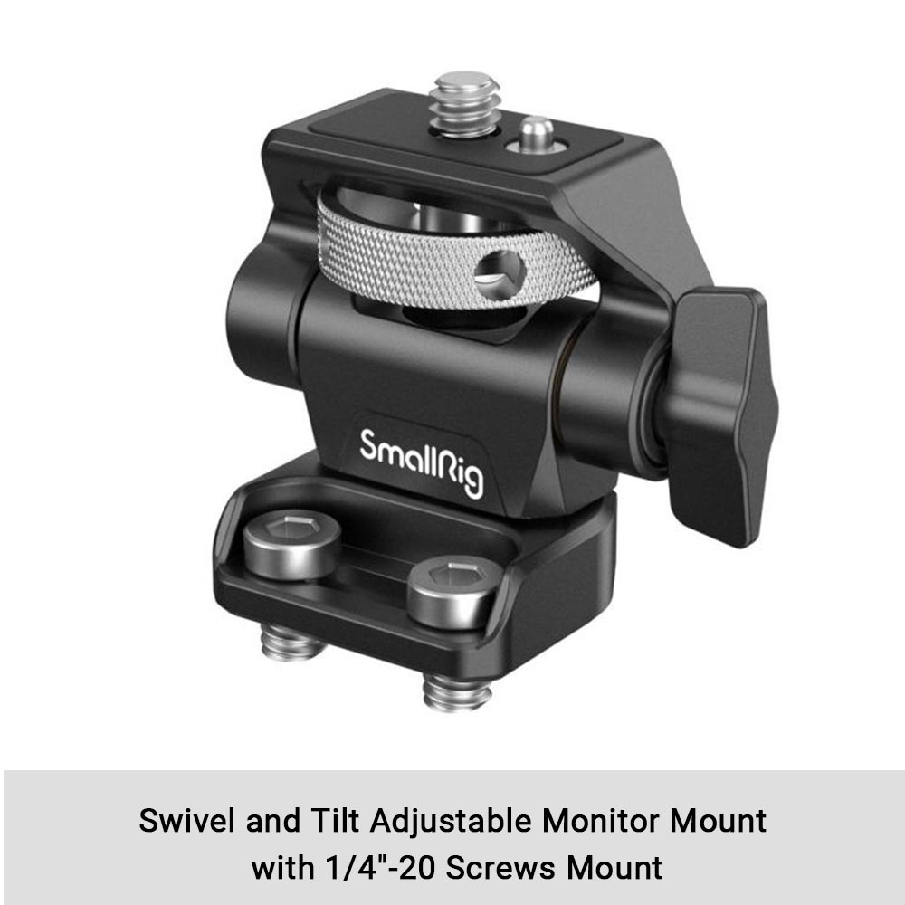 SmallRig DSLR Camera Clamp Swivel and Tilt Adjustable Monitor Mount w/ Screws Mount for Monitor Flash Light DIY Attachment 2905B