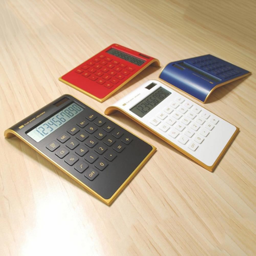 Desktop Calculator Dual Power Handheld Desktop Rekenmachine Met Grote Lcd Display Gevoelige Grote Knop Commerciële Tool