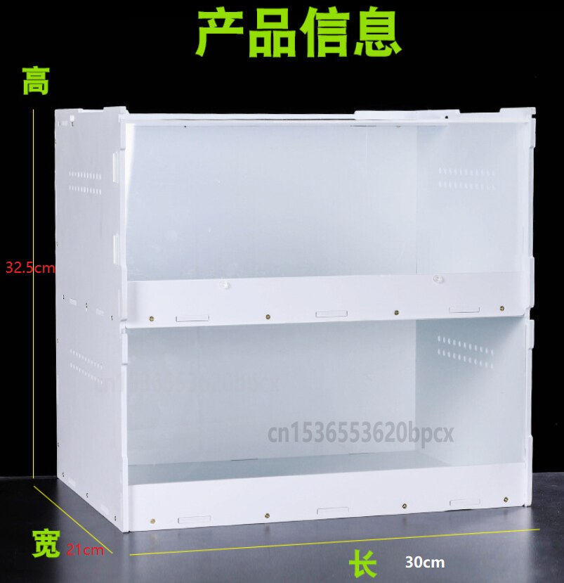 Acrylic Reptile Terrarium Spider Lizard Double-layer Incubator Tortoise Hermit Crab Tank Moisture-proof Crawling Pet Box