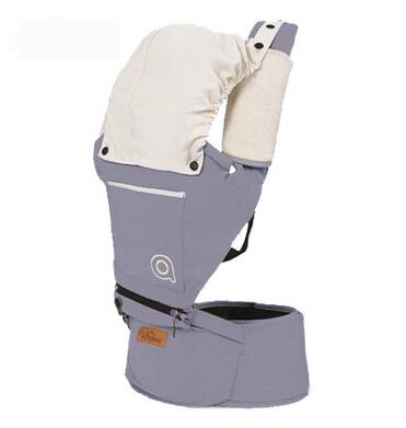 Porte-bébé multifonction d'hiver aiebao avec repose-taille dorsal: Gris