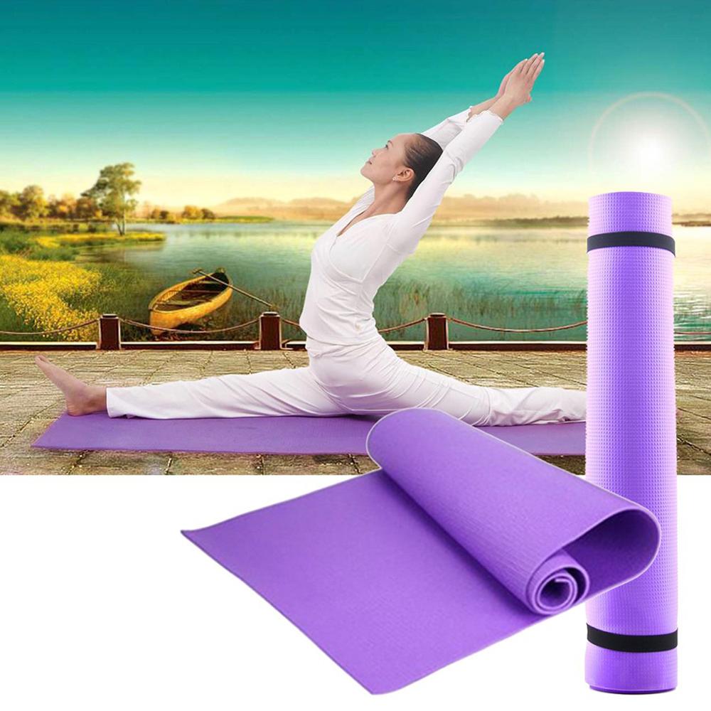 Yogamåtte med position line skridsikker tæppemåtte til begyndere miljø fitness gymnastik måtter