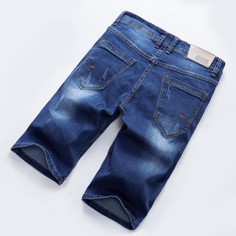 Mænd korte jeans denim bomuld mærke sommer almindelig afslappet knælang korte bermuda jeans mandlige plus size ridebukser