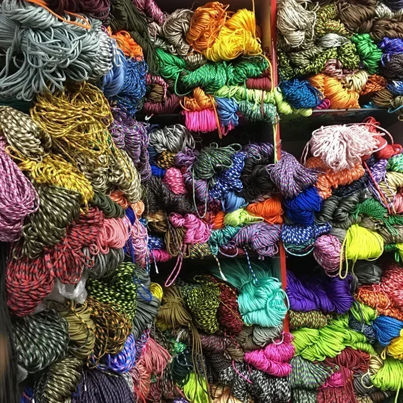 Cuerda Paracord de 7 núcleos 550, 3 8 16 M de diámetro, 4mm para acampar al aire libre, cordón de supervivencia, cuerda de paracaídas, accesorios para tienda de senderismo