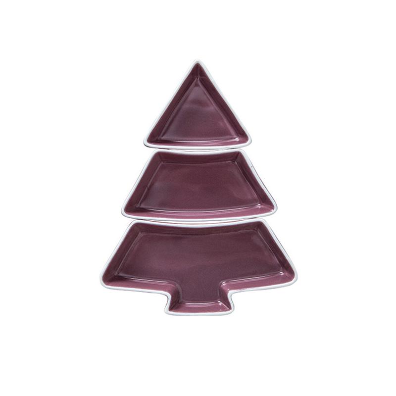 Kerstboom Vorm Snoep Snack Dienblad met Stukken Ke... Grandado