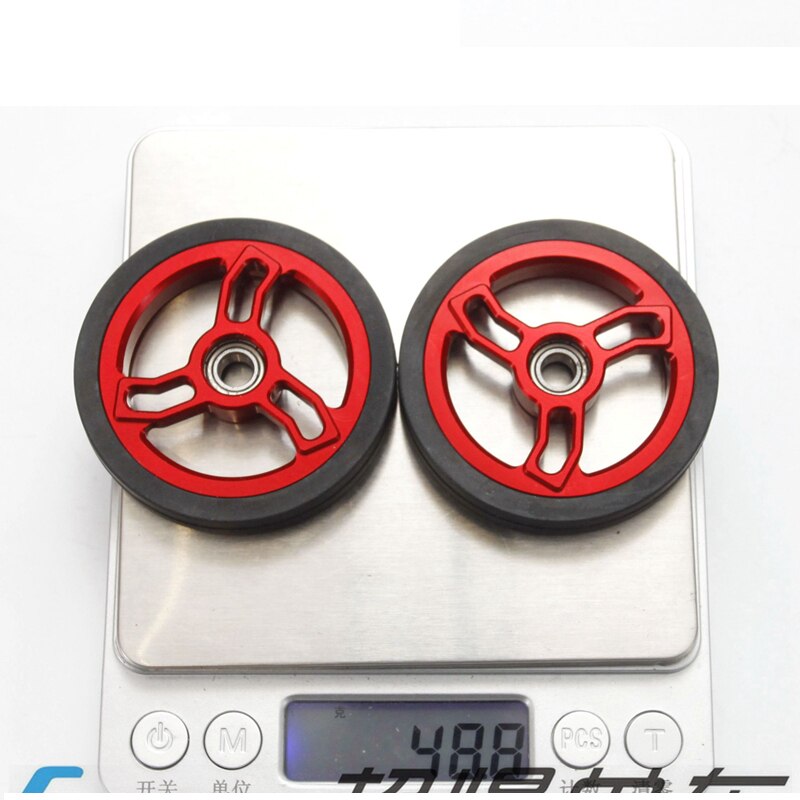 Aceoffix 1pair 56mm Easywheel for Brompton Accessories Easy Wheel 2022 Aluminum Alloy Ultralight 48g