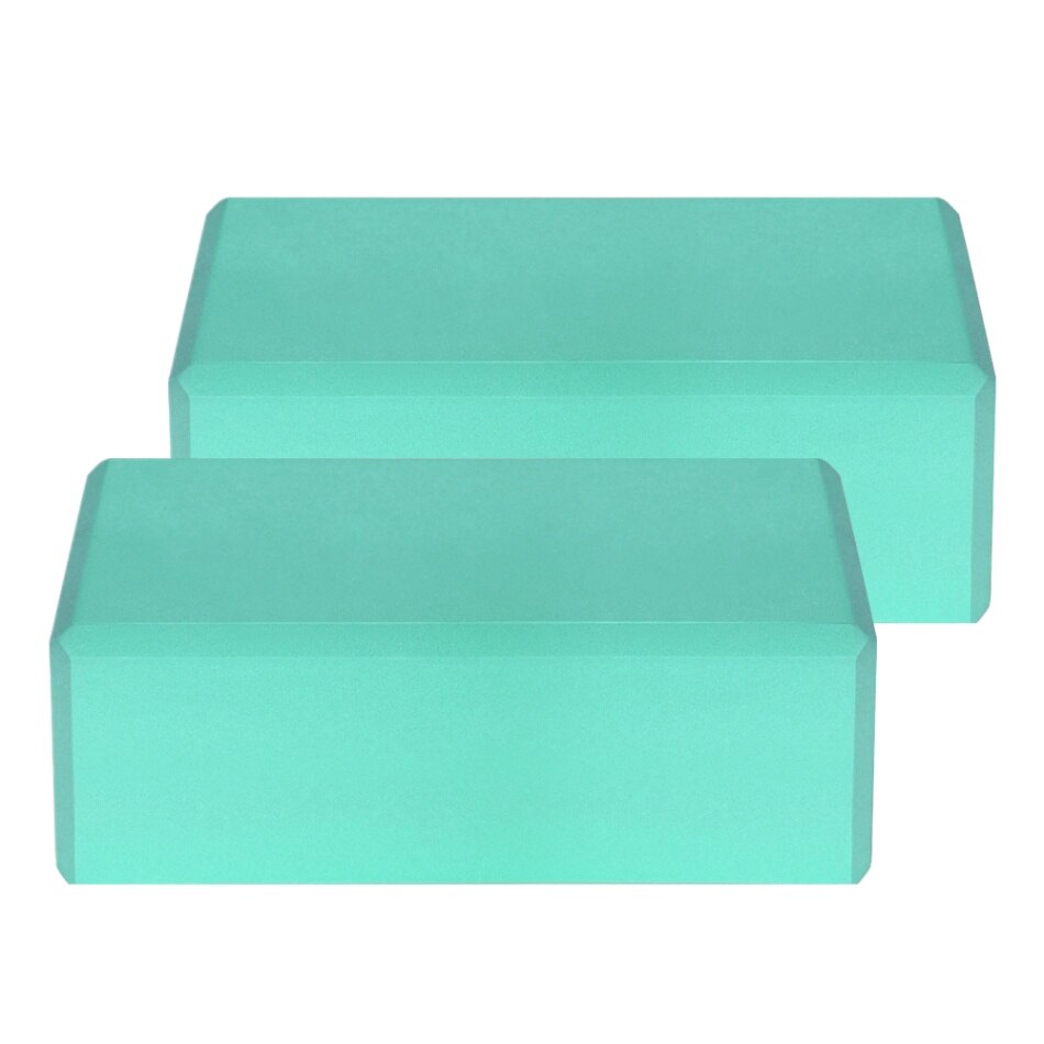 Yoga Block Set Pilates Fitness EVA Yoga Blocks Latex-free Non-slip for Exercise Workout Fitness Training Block Yoga Pilates: Mint green 2 pcs