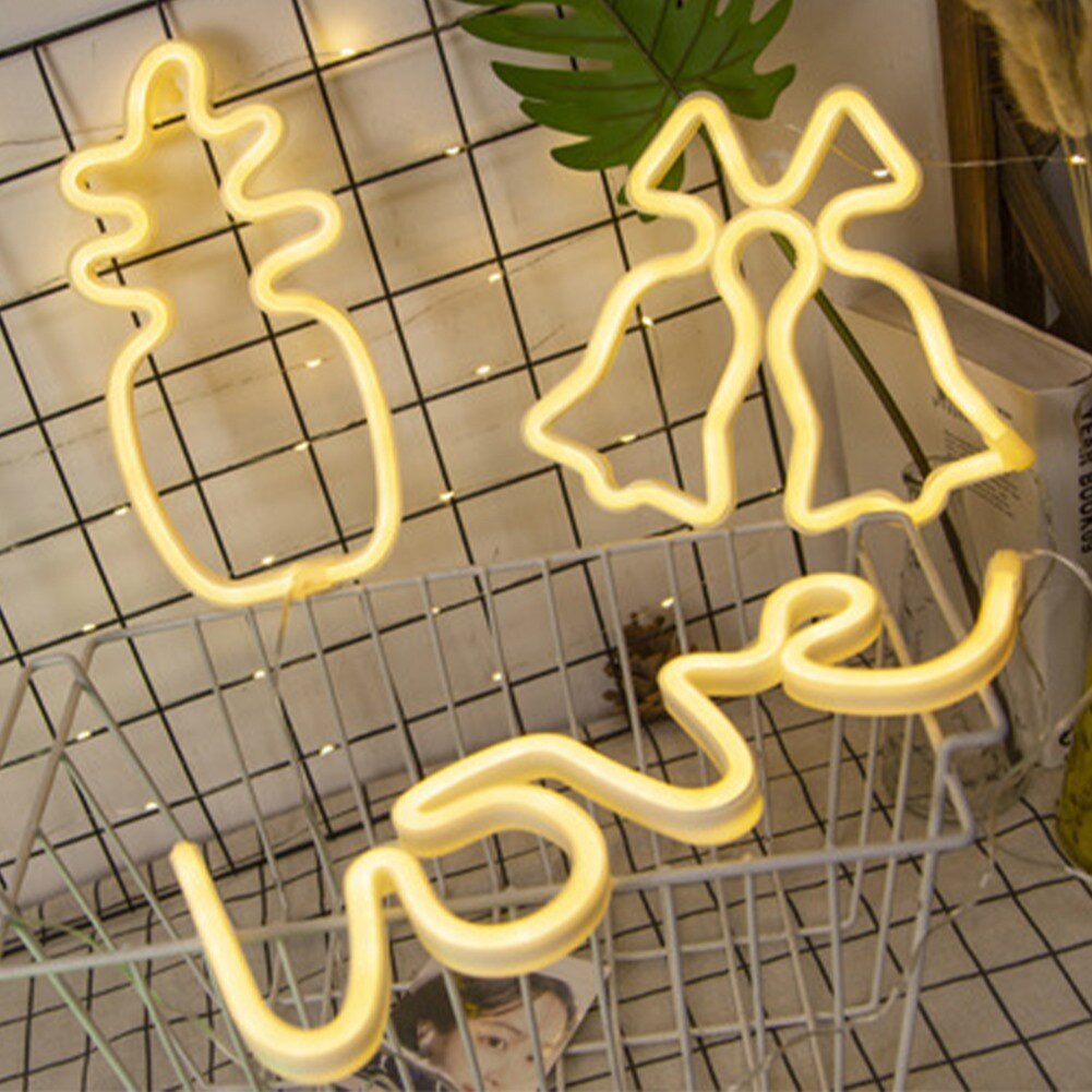 Led Neon Licht Kleurrijke Regenboog Neon Teken Voor Kamer Home Party Bruiloft Decoratie Xmas Neon Lamp Muur Decor Kerst