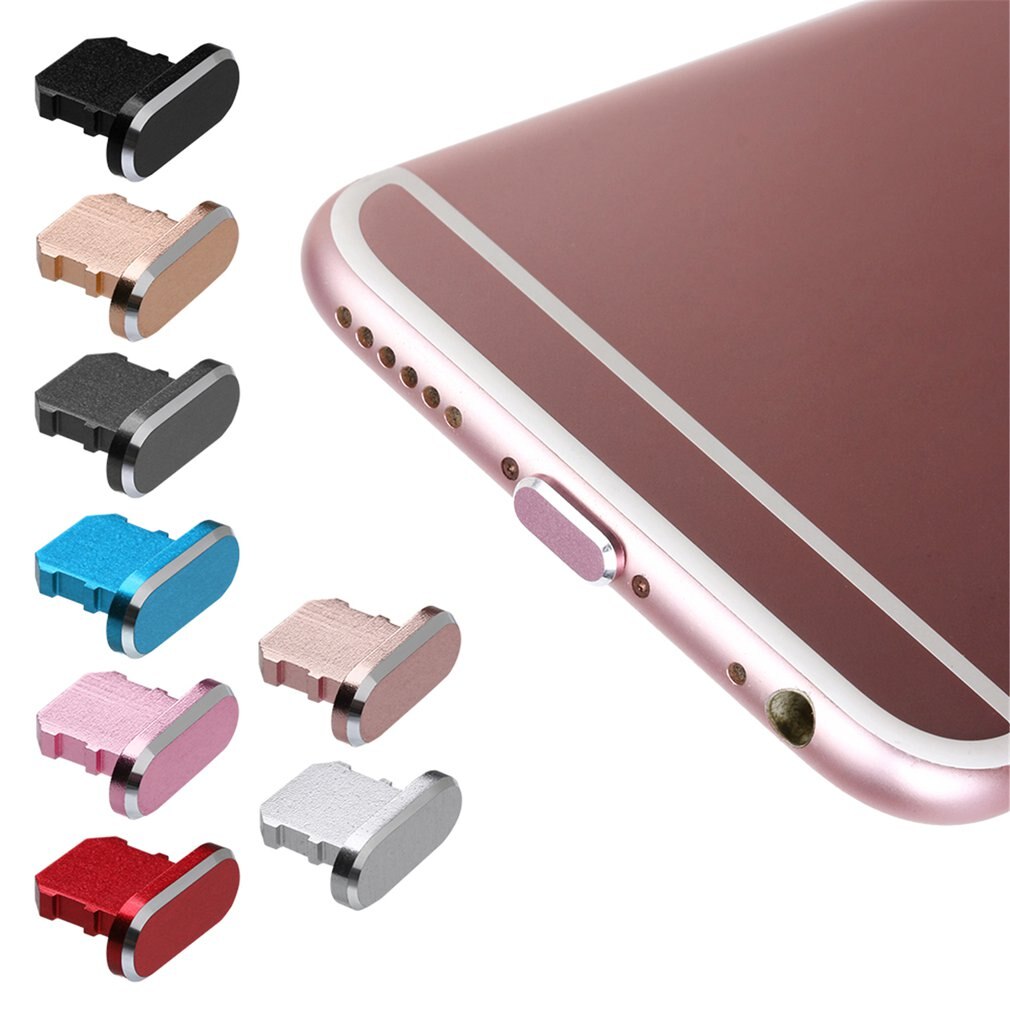 Cubierta de Metal Anti-polvo para iPhone X XR Max 8 7 6S Plus, accesorios para teléfono móvil