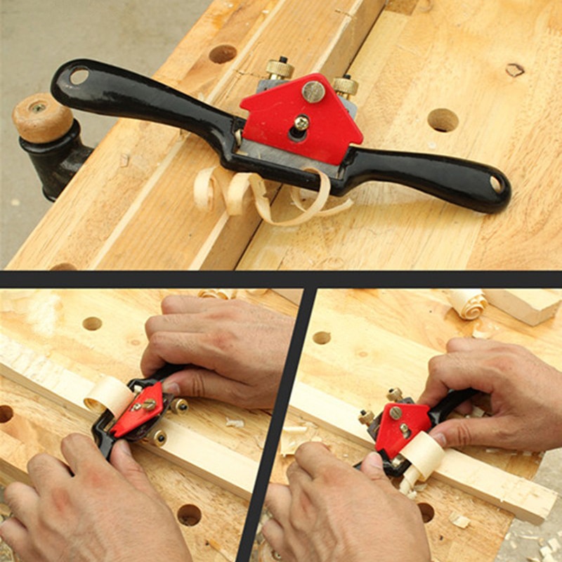 Mytec justerbar træbearbejdning håndhøvler 9 " /215mm skruehøvl barbering træ forkant til tømrer manuelt håndværktøj