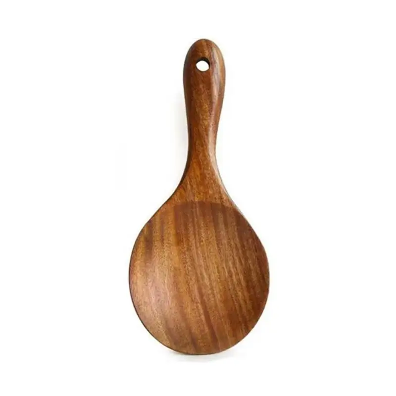 Cuchara de madera para arroz, pala para arroz, cocina de madera, cuchara grande, utensilios de madera, cucharón para servir, cucharón, vajilla, Kit S2C7, 1 ud.: Default Title