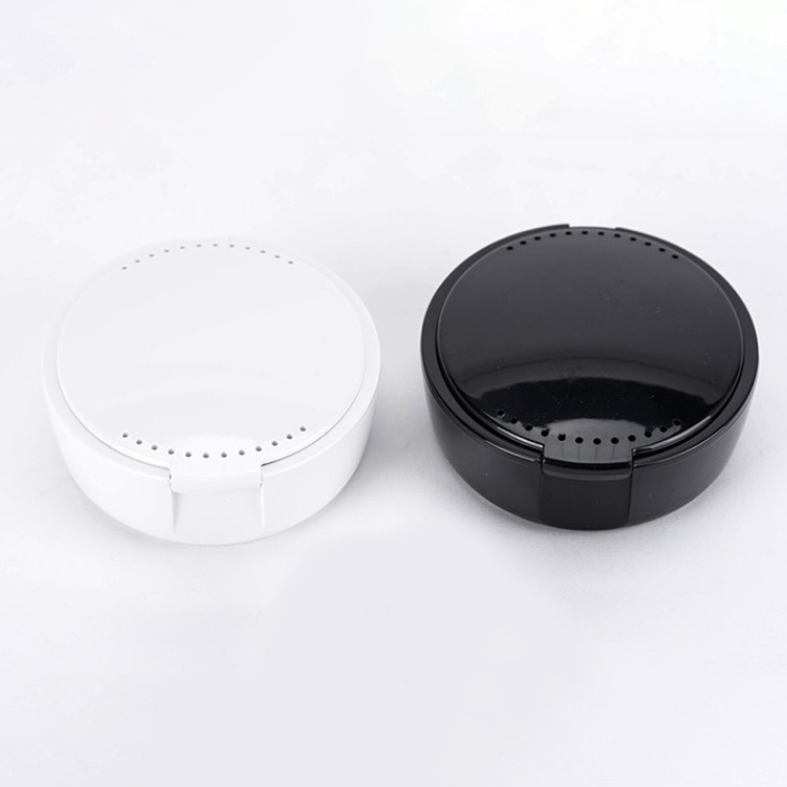 1PCS Denture Box Portable Mirror Denture Bath Case Denture Container False Teeth Cleaning Box with Mirror