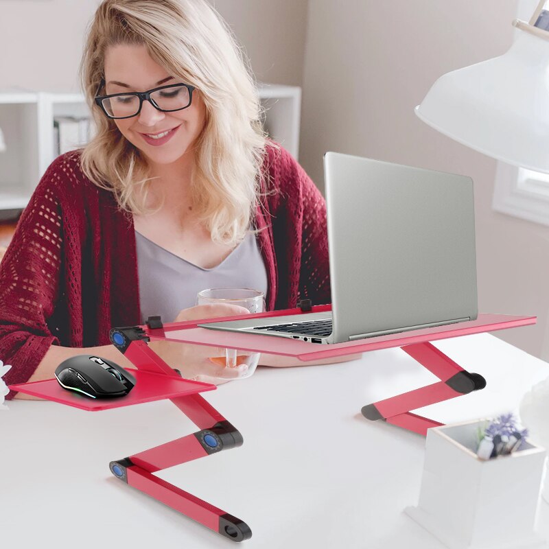 Justerbar bærbar sammenleggbar datamaskin laptop bord skrivebordstativ sengebrett stigerør bærbar pc bordholder holder sovesofa kjøling