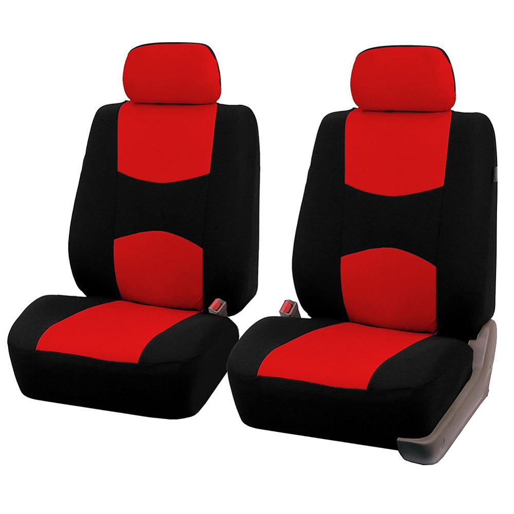 2 Sets Automobiles Stoelhoezen Volledige Auto Bekleding Universele Fit Interieur Accessoires Doek Art Car Seat Protector Auto-styling: Rood