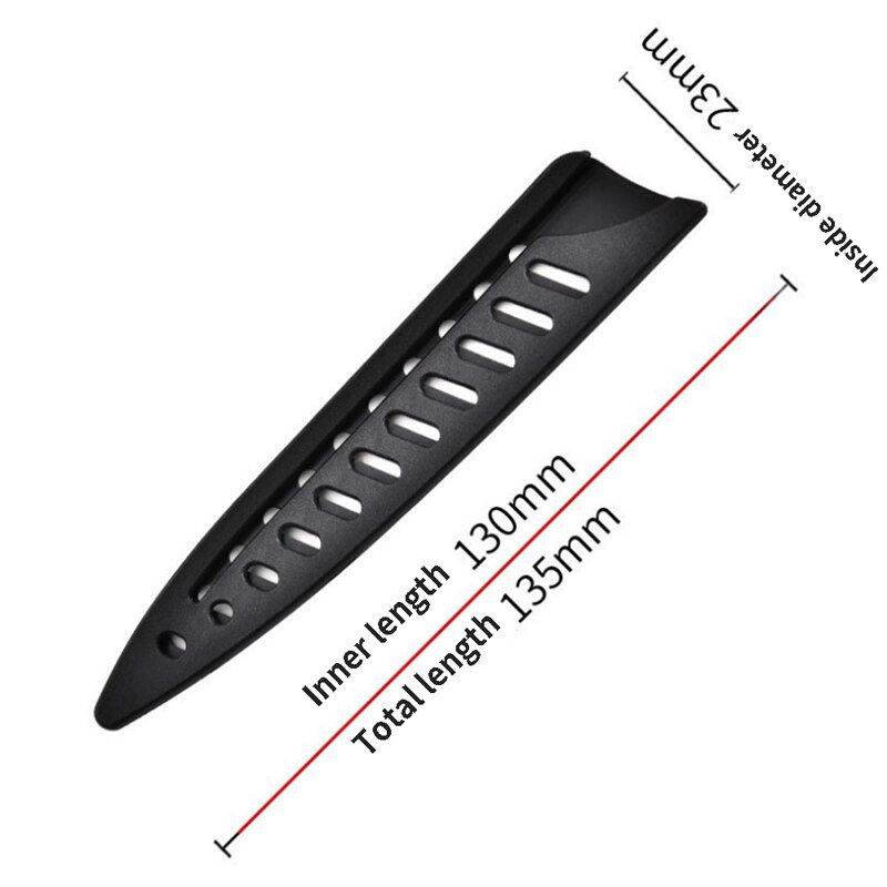 1pcs Black Plastic Kitchen Knife Blade Protector Cover For 3.5-10 Inches Knife Cover: N2