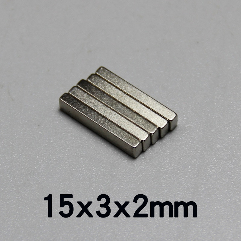 20/30/50 Pcs 15X3X2 Mm N35 Super Cuboid Blokmagneten 15X3X2 Mm Neodymium Magneet Permanente Ndfeb Sterke Magnetische 15*3*2 Mm