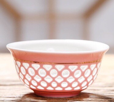 Chinese Jing de zhen Teas Ceramic Hollow Honeycomb Product Tea Box Pu'er Small Tea Cup Kung Fu Tea Set: d